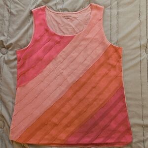Coldwater Creek Sleeveless Top Multi-pink Size XL/16